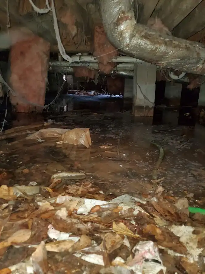 Crawl space flood assessment for Commercial Water Damage Restoration in North Haledon