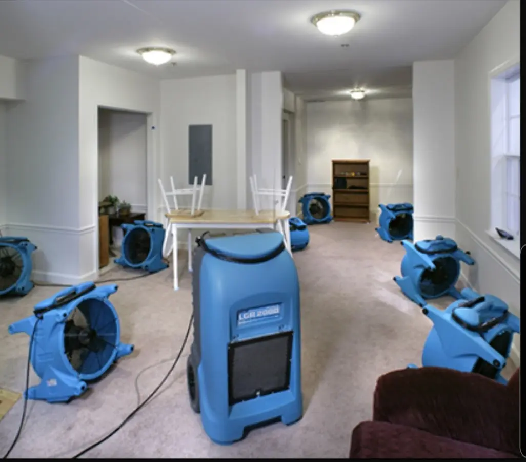 Air movers and dehumidifier setup for Water Extraction & Removal in North Haledon