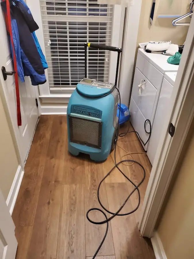 Commercial dehumidifier deployed for Flood Damage Cleanup in North Haledon